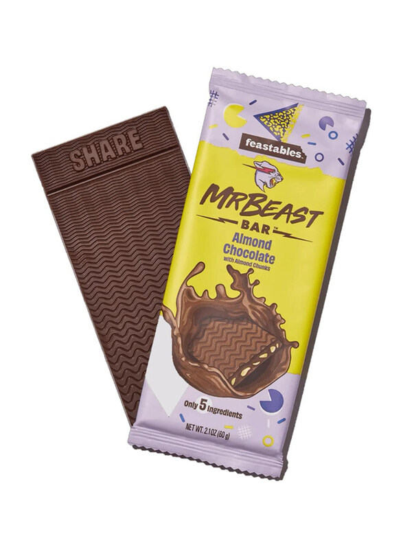 

Mr Beast Almond Chocolate Bar, 60g