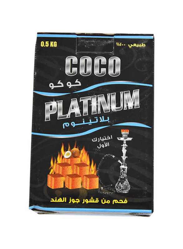 Coco Platinum Coconut Shell Charcoal, 0.5 Kg, Black
