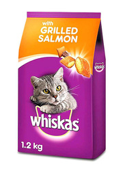 Whiskas Grilled Salmon Steak Flavour Dry Cat Food, 1.2Kg