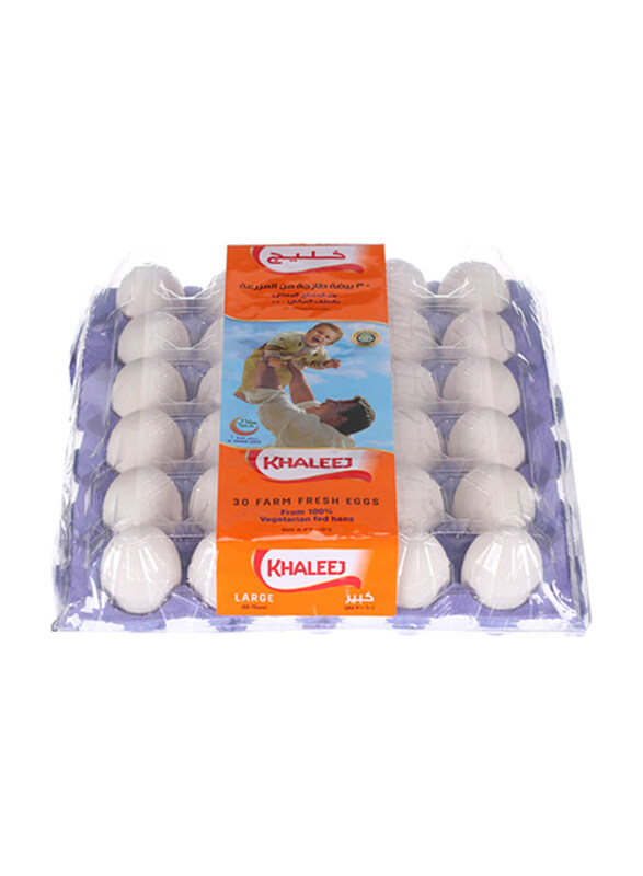 

Khaleej Farm Fresh Large White Eggs, 30 Pieces