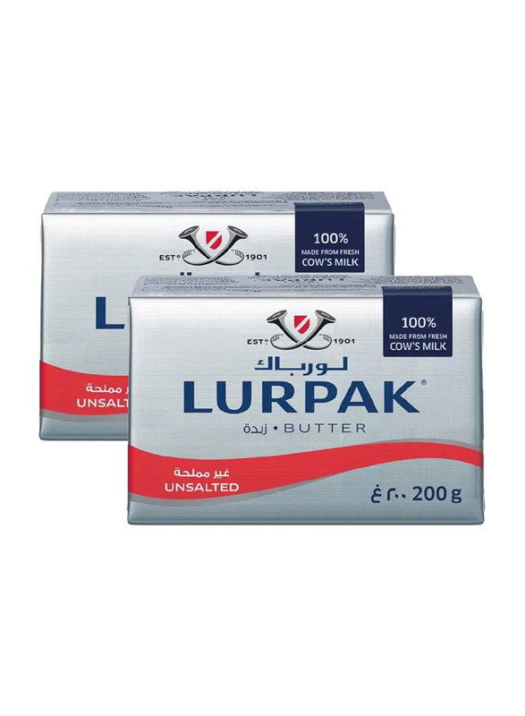 Lurpak Unsalted Butter, 2 x 200g