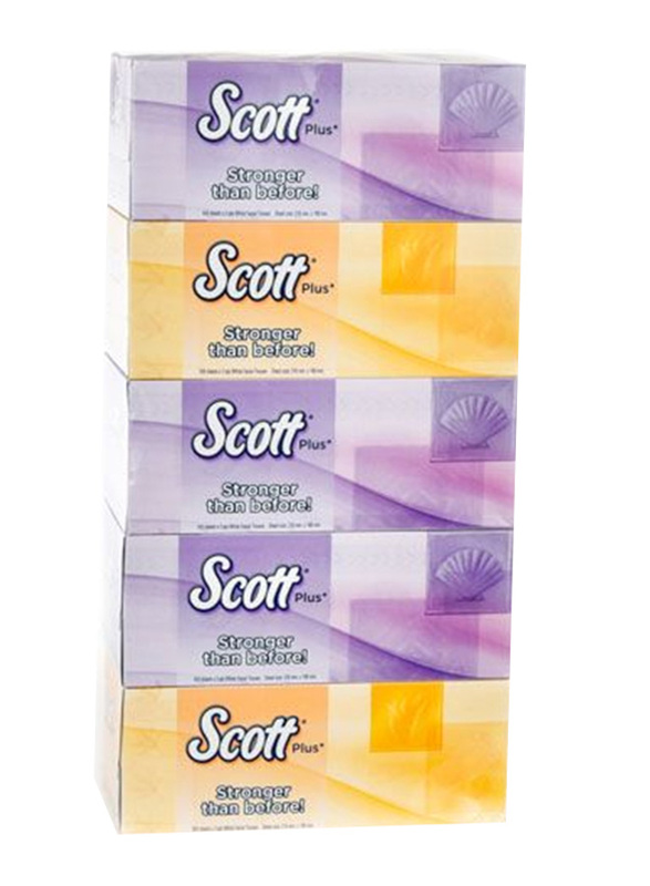 Scott Plus Facial Tissue, 5 Box