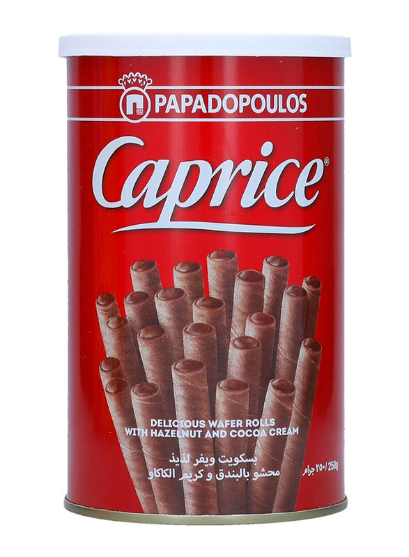 

Caprice Classic Hazelnut and Cocoa Cream Wafer Rolls, 250g