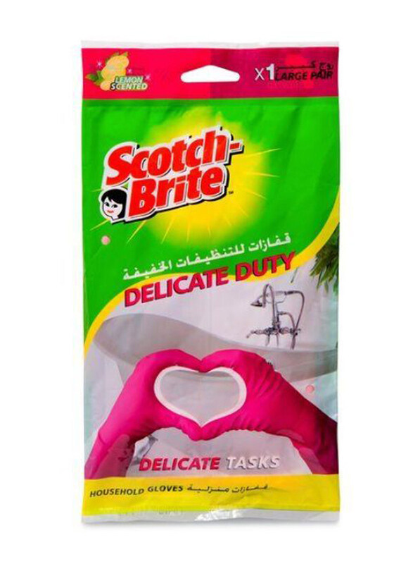 

Scotch Brite 3M Delicate Light Duty Gloves, Large, 6 Pieces