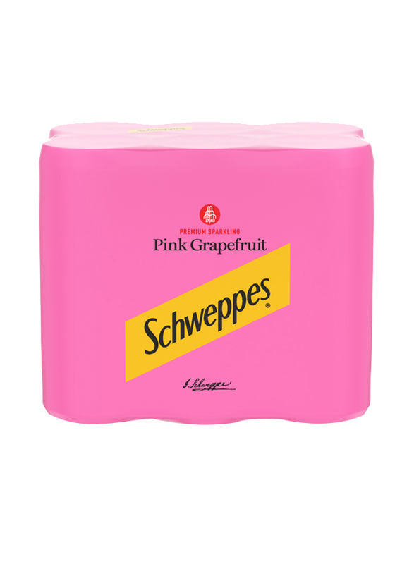 Schweppes Pink Grapefruit Soft Drink, 6 x 250ml