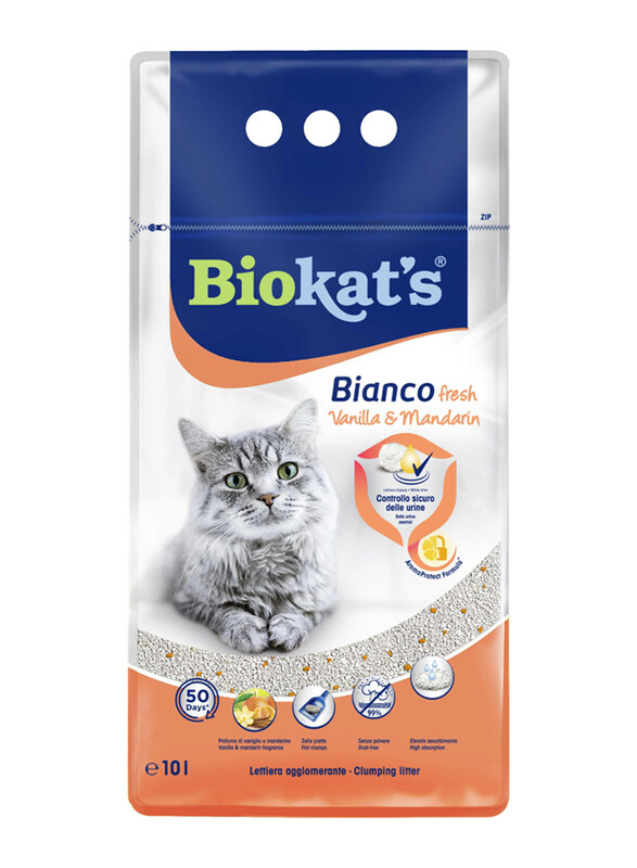 

Biokat's Bianco Vanilla & Tangerine Cat Litter, 10 Liter, Multicolour