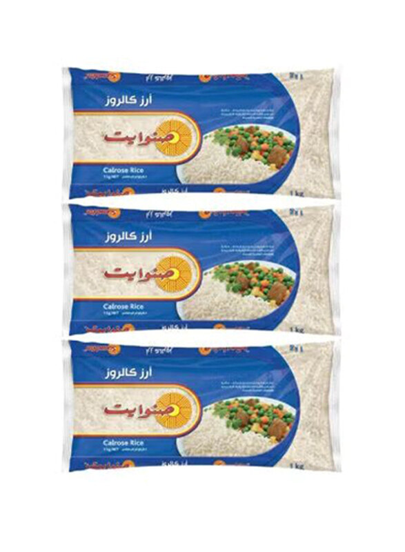 

Sunwhite Calrose White Rice, 3-Piece x 1 KG