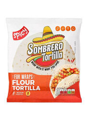 Sombrero Tortilla Spicy Wheat Flour Wraps, 8 Pieces x 340g
