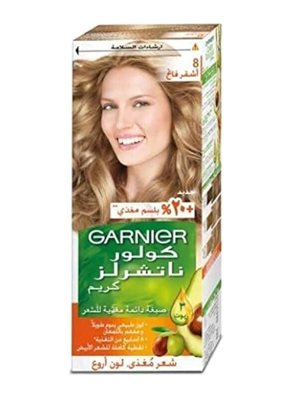 

Garnier Color Naturals Permanent Creme Hair Color, 8 Light Blonde