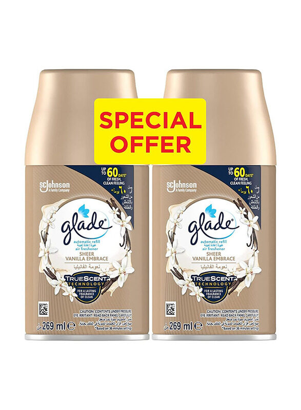 

Glade Sheer Vanilla Embrace Air Freshener Refill Spray, 2 x 269ml