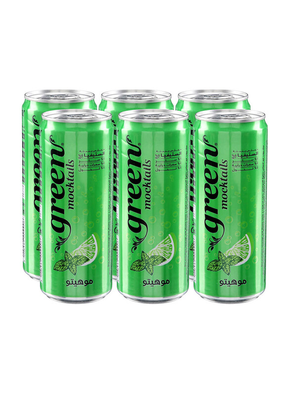 

Green Mocktails Sugar & Calories Free Non-Alcoholic Mojito with Stevia, 6 x 330ml