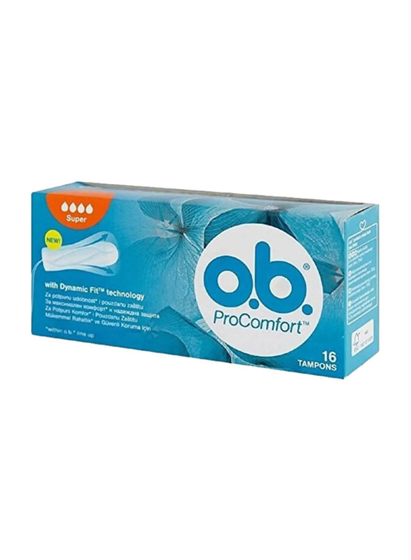 OB Super Tampons, 16 Piece