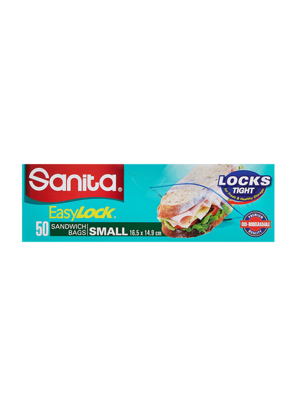 

Sanita Easy Lock Sandwich Bags, 50 Pieces