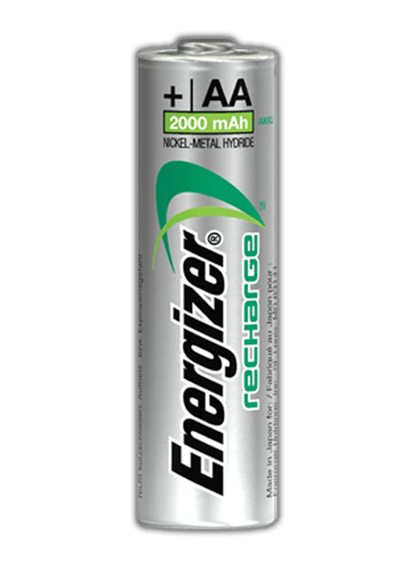 Energizer Recharge Power Plus AA Batteries, 2 Pieces, Silver