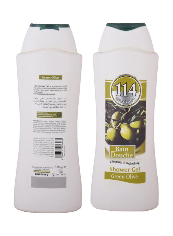 

114 Amatoury Bain Douche Green Olive Cleaning & Refreshing Shower Gel, 650ml