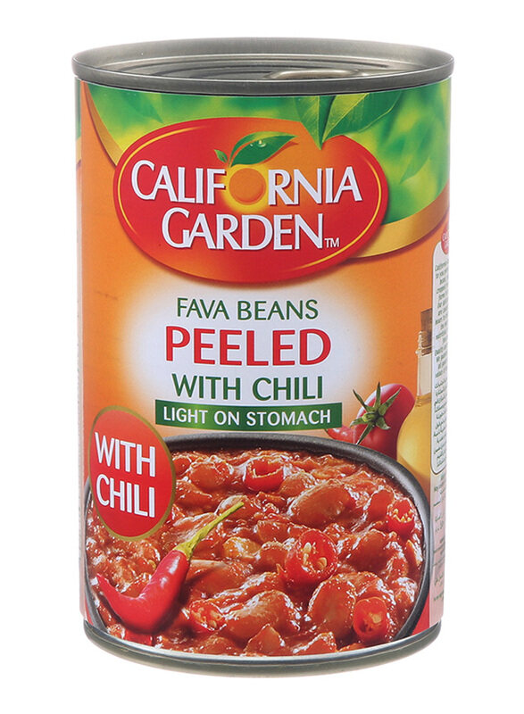 

California Garden Fava Beans Peeld With Chili, 450g