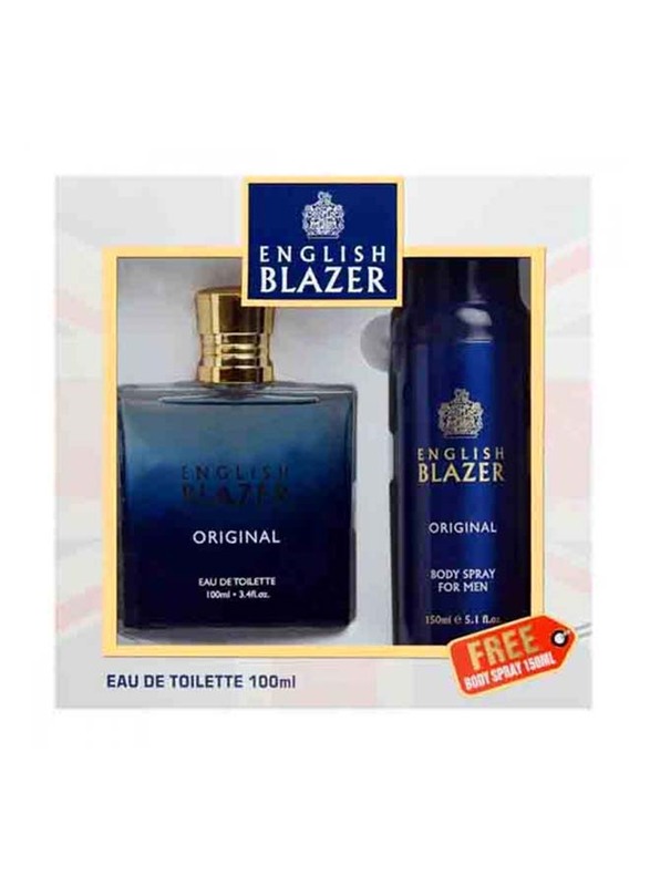 English Blazer 2 Piece Original Gift Set for Men, 100ml EDT, 150ml Deodorant