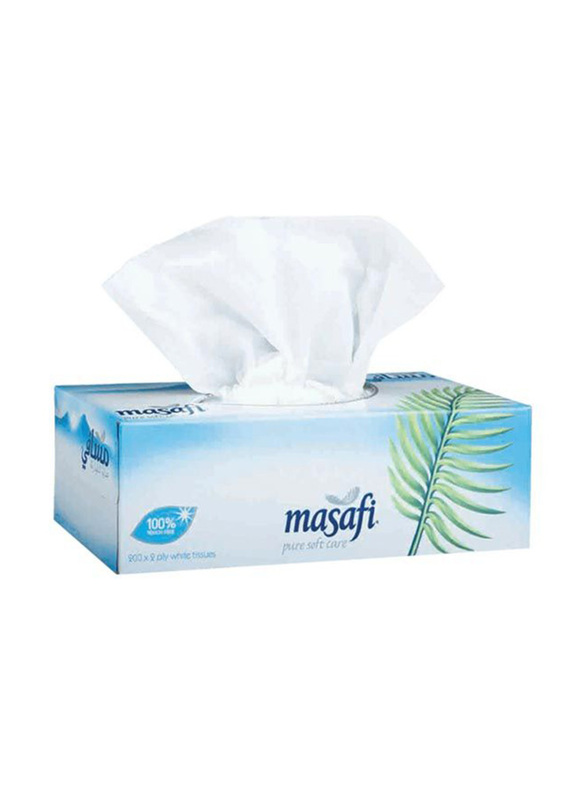 

Masafi White Facial Tissue, 200 Sheets x 2 Ply