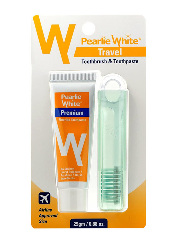 

Pearlie White Travel Toothbrush & Toothpaste, 2 Piece