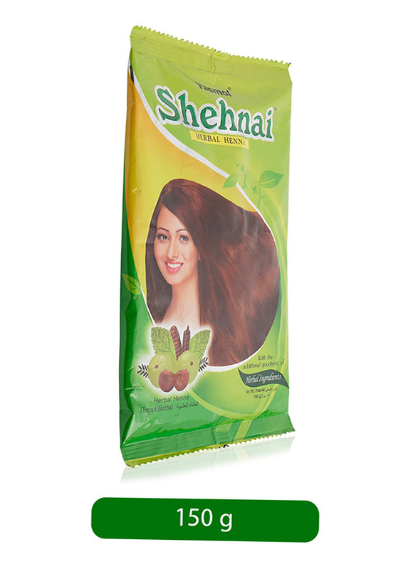 Vasmol Shehnai Herbal Henna Permanent Hair Dye, Brown, 150gm