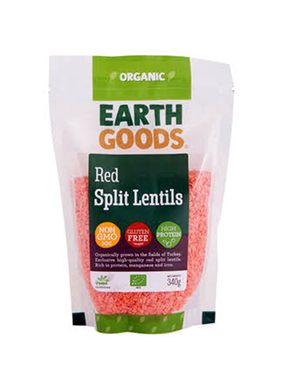 

Earth Goods Organic Red Split Lentils, 340g