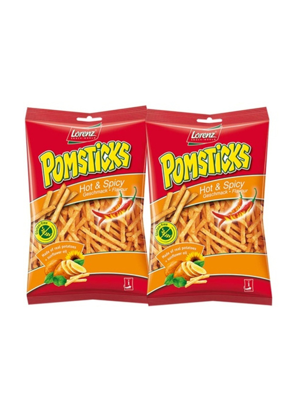 Lorenz Pomstick Hot & Spicy Chips, 2 x 85 g