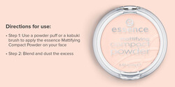 Essence Mattifying Compact Powder, 12gm, 11 Pastel Beige, Pink