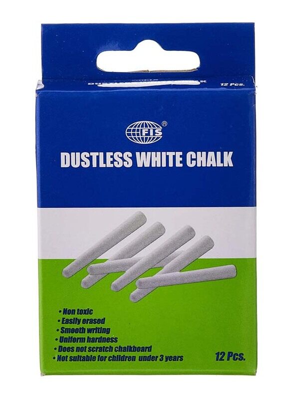 

FIS 12-Piece Dustless Chalk, White