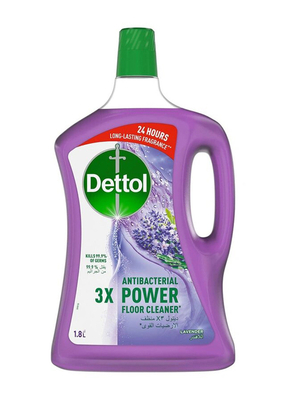 

Dettol Antibacterial 3x Power Floor Cleaner with Lavender Scent, 1.8 Liters