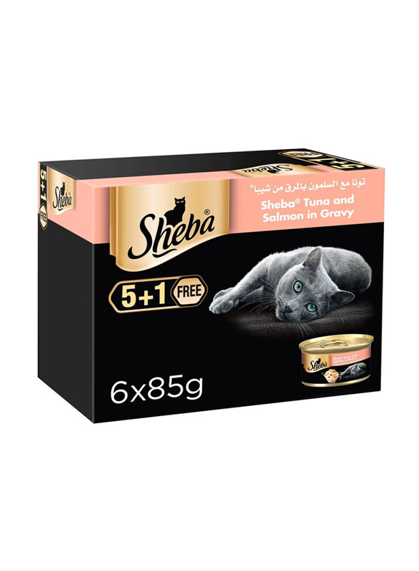 

Sheba Tuna and Salmon in Gravy Cat Wet Food, 6 x 85g