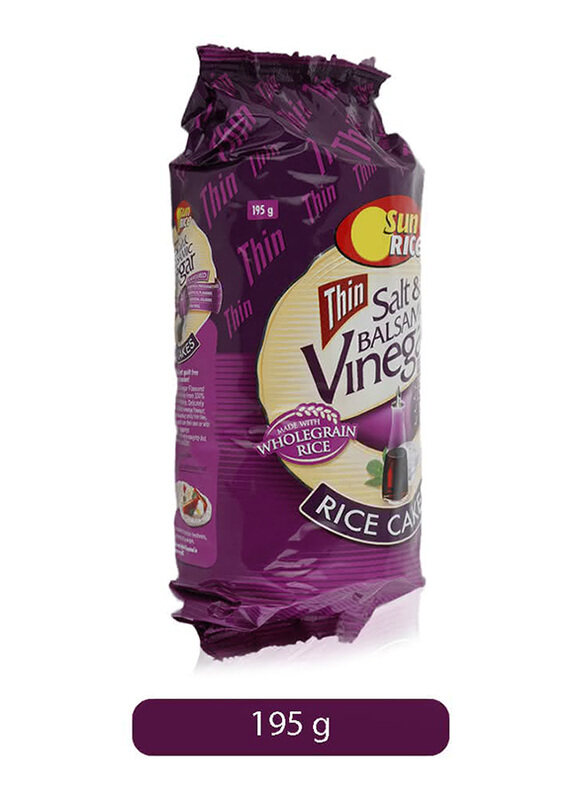 

SunRice Thin Salt & Balsamic Vinegar Flavored Rice Cakes, 195g