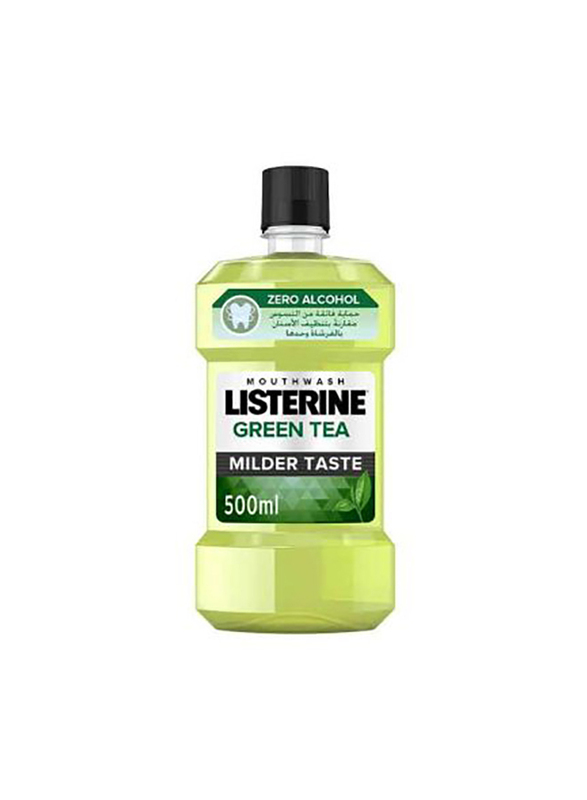 Listerine Green Tea Milder Taste Mouthwash, Green, 500ml