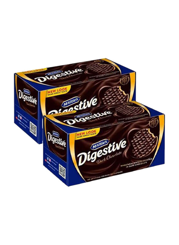 

McVitie's Digestive Dark Chocolate Coated Wholemeal Biscuits, 2 x 200g