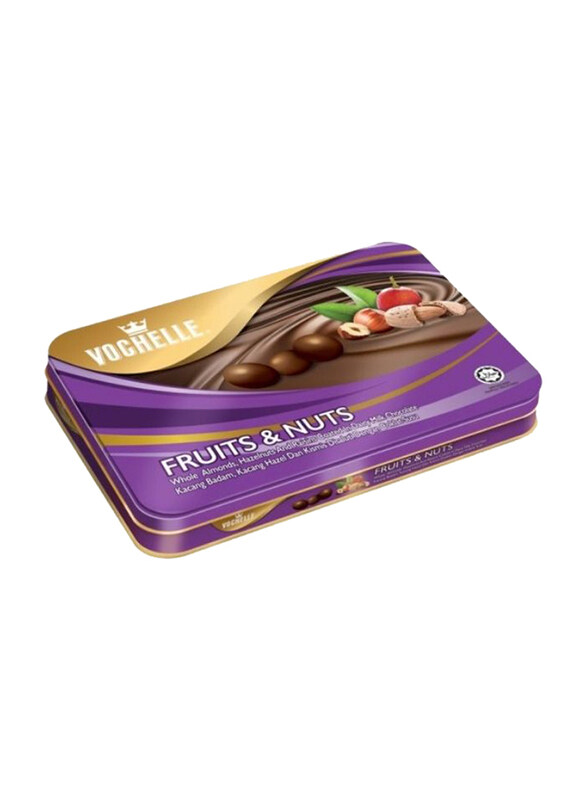 

Vochelle Gift Covered Fruit & Nut Chocolate Tin, 205g