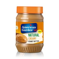 American Garden Natural Creamy Peanut Butter, 454g