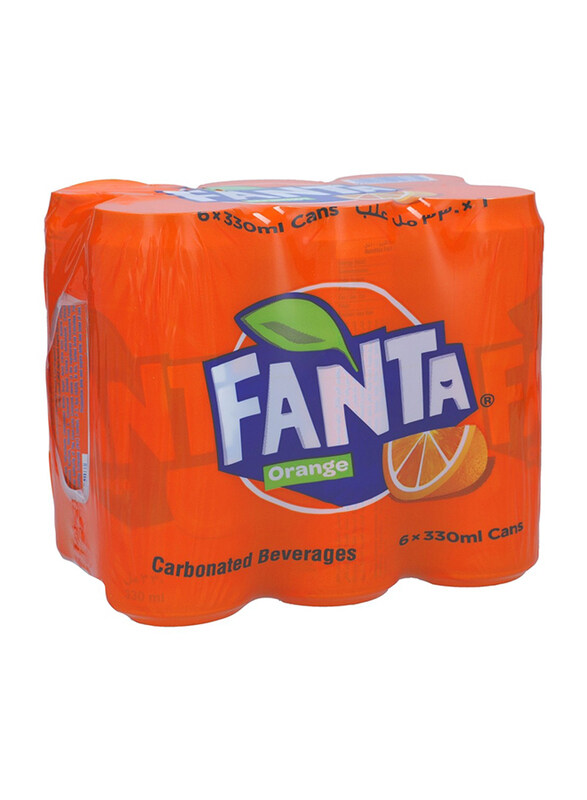 

Fanta Orange Carbonated Soft Drink, 6 Cans x 330ml