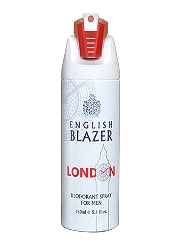 English Blazer London Deodorant Spray for Men, White, 150ml