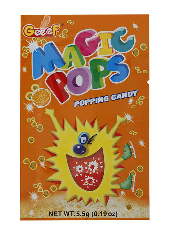 

Gee.ef Magic Pops Popping Orange Candy, 5.5g