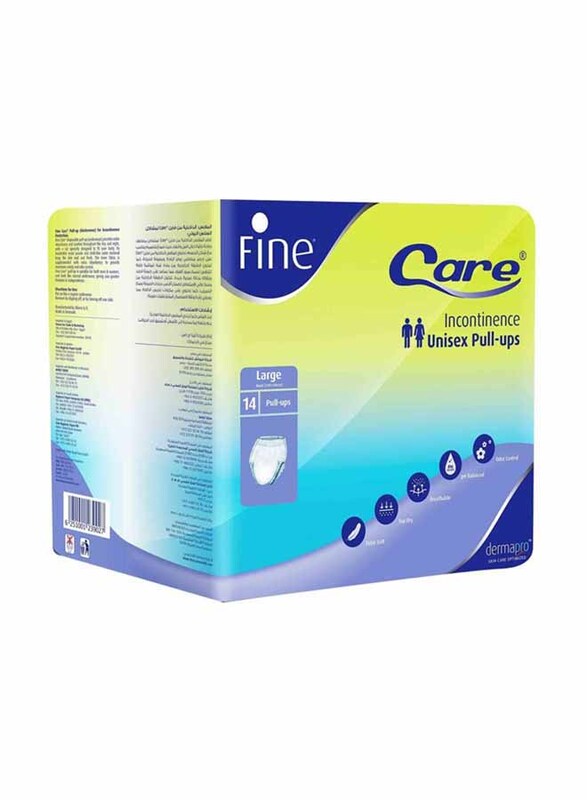 Fine Care Incontinence Pull-Ups Adult Diapers, White, Large, 14 Pieces