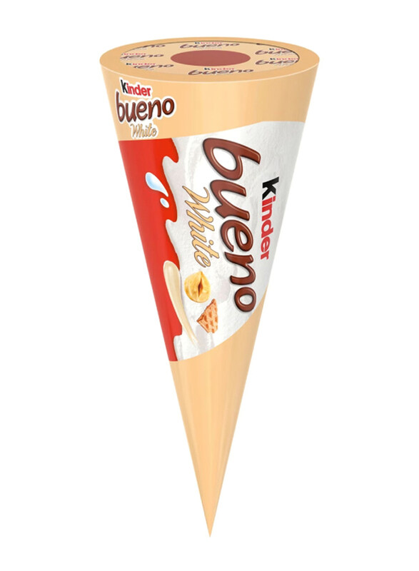 

Kinder Bueno White Ice Cream Cone with Hazelnut, 62g