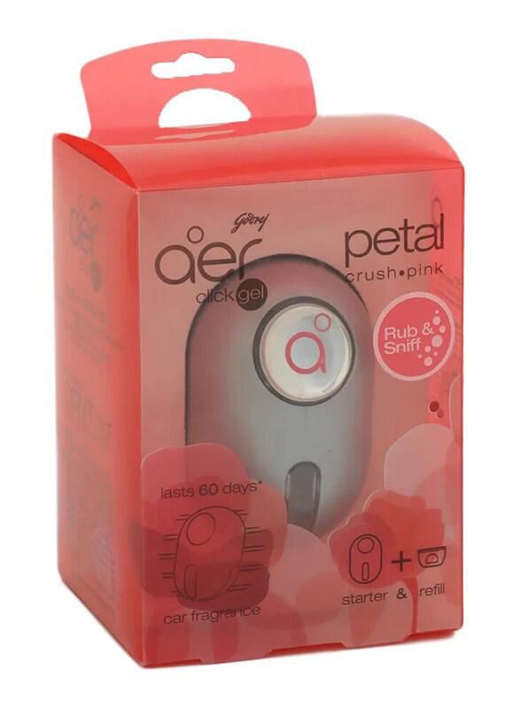 

Godrej Aer Click Gel Petal Crush Pink Car Air Freshener, 10gm, Pink