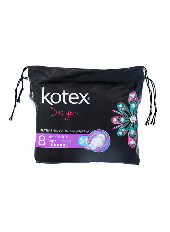 

Kotex Ultrathin Coco Super + Wings Sanitary Pads, 8 Pads