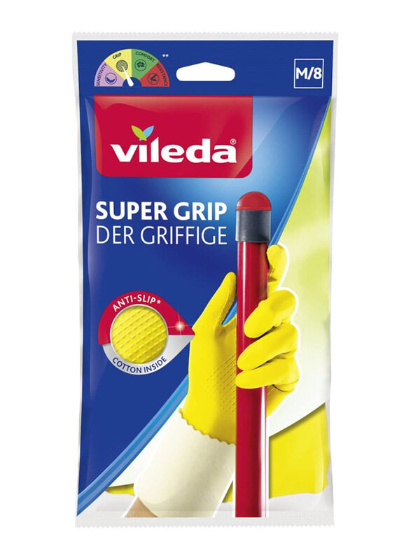 

Vileda Super Grip Gloves, Medium, 1 Pair