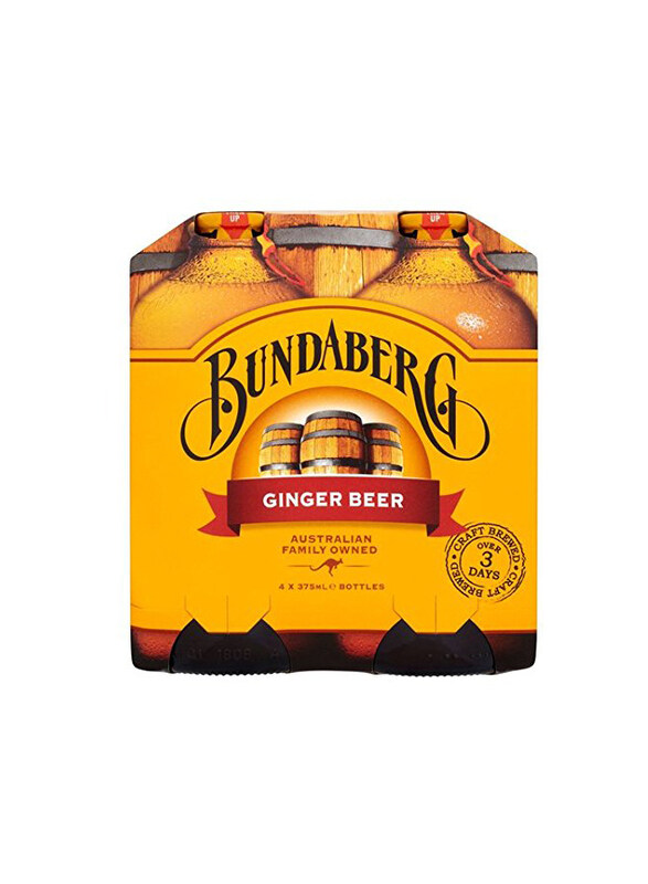 

Bundaberg Ginger Beer Soft Drink, 4 x 375 ml