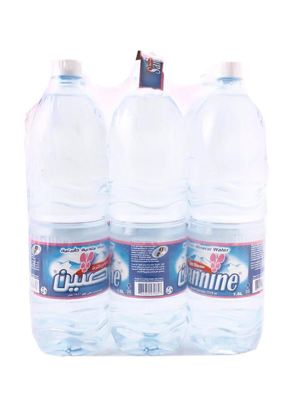 Sannine Natural Mineral Water, 6 x 1.5 Liter