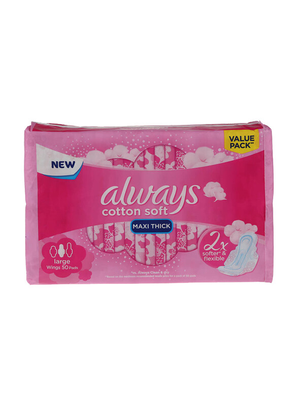 

Always Maxi Thick Pads With Wings 50 Pieces