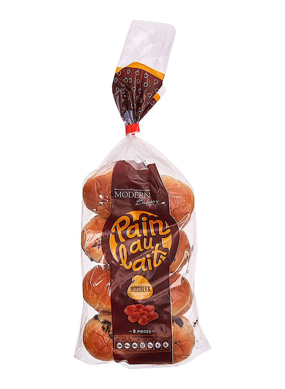 Modern Bakery Pain Au Lait Bread Roll with Hershey's Choco Chips, 8 Pieces, 320g