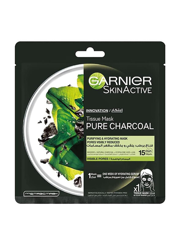 

Garnier Tissue Purifying and Hydrating Mask with Charcoal, 28g