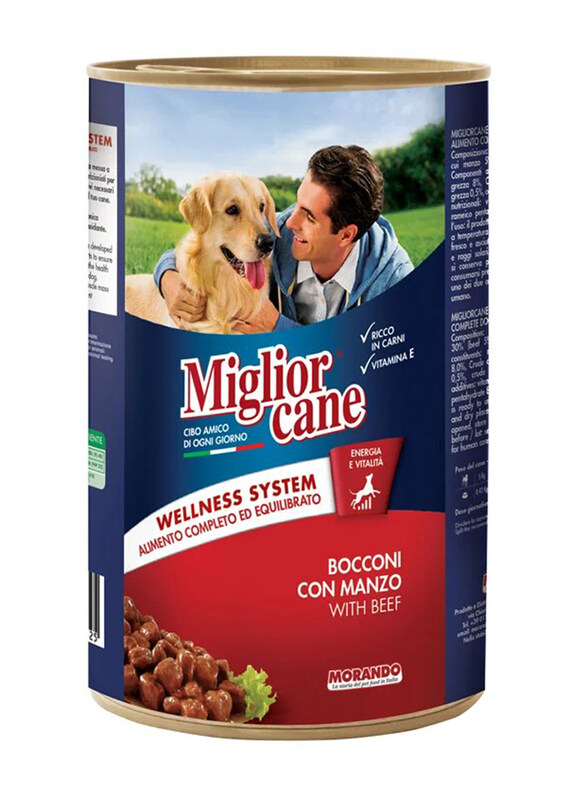 

Miglior Cane Wet Dog Food with Beef & Vitamin E, 1250g