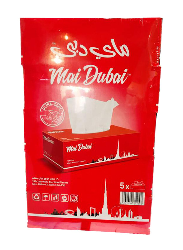 

Mai Dubai White Sterilized Tissues, 2-Ply x 5 x 130 Pieces